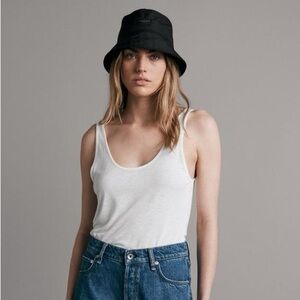 rag & bone Michal White Linen Tank Top